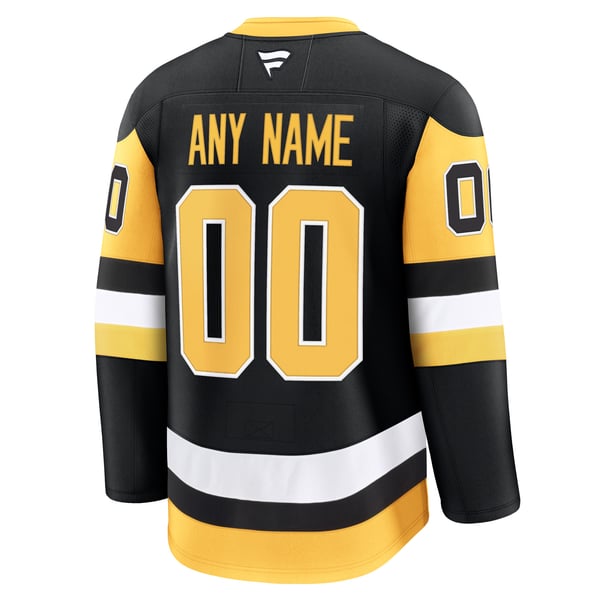 Men's Pittsburgh Penguins Fanatics Black Home Premium Custom Jersey - Image 4