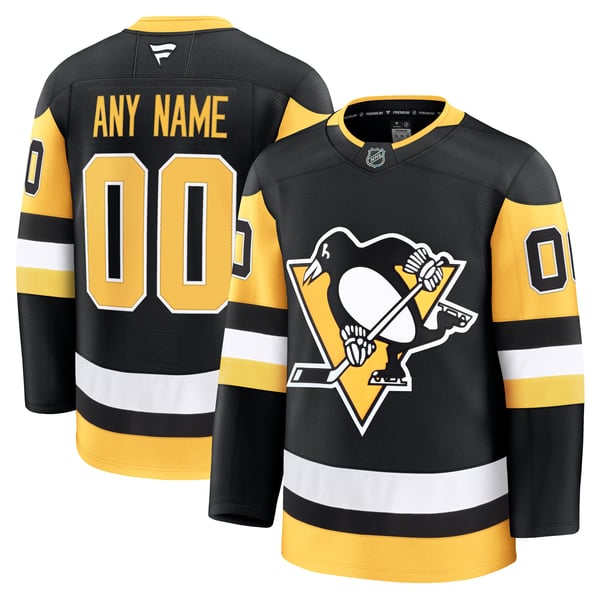 Men's Pittsburgh Penguins Fanatics Black Home Premium Custom Jersey - Image 1