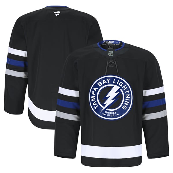 Men's Tampa Bay Lightning Fanatics Black Alternate Authentic Pro Jersey - Image 2