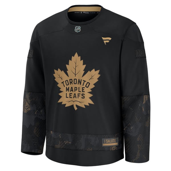 Men's Toronto Maple Leafs  Fanatics Black 2024 Military Appreciation Practice Jersey - Image 3
