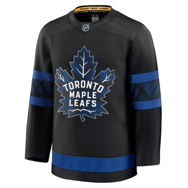Men's Toronto Maple Leafs Fanatics Black Alternate Premium Jersey - Image 3