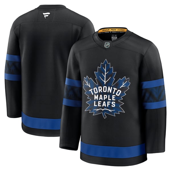 Men's Toronto Maple Leafs Fanatics Black Alternate Premium Jersey - Image 1