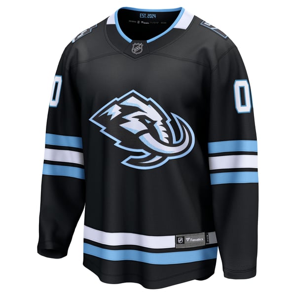 Men's Utah Mammoth Fanatics Black Home Breakaway Custom Jersey - Image 3
