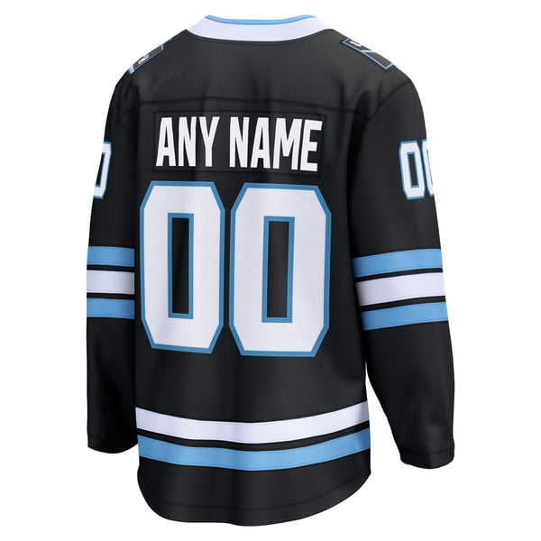 Men's Utah Mammoth Fanatics Black Home Breakaway Custom Jersey - Image 4