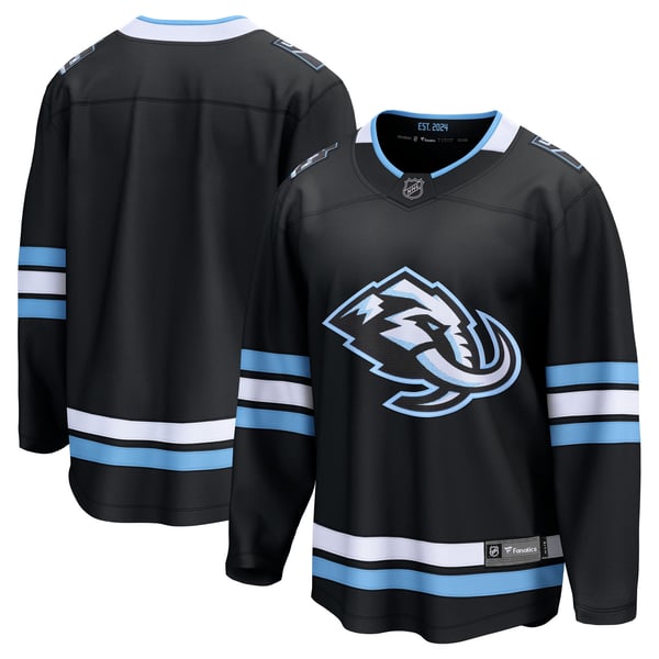 Men's Utah Mammoth Fanatics Black Home Breakaway Jersey - Image 1