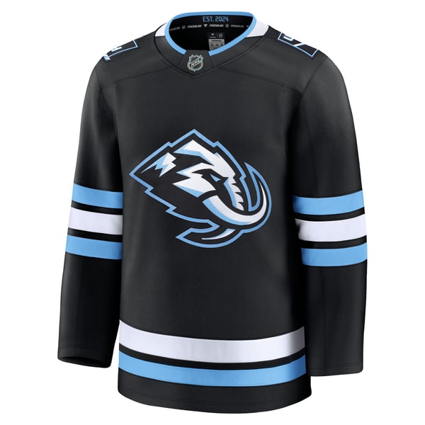 Men's Utah Mammoth Fanatics Black Home Premium Jersey - Image 3