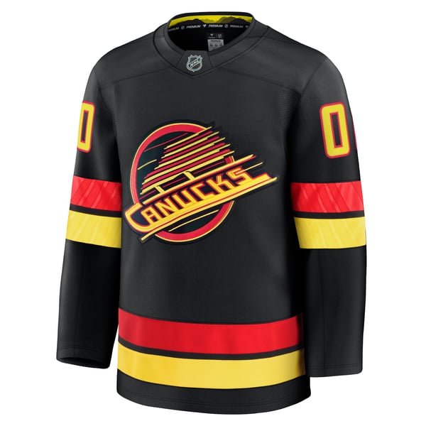 Men's Vancouver Canucks Fanatics Black Alternate Premium Custom Jersey - Image 3