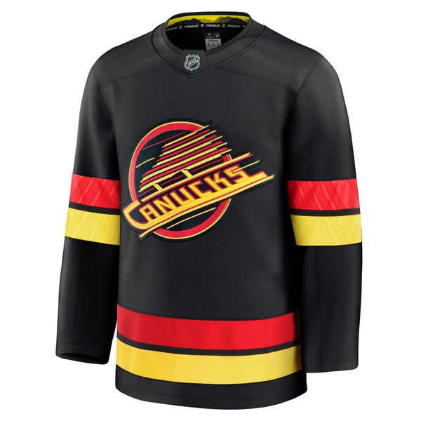 Men's Vancouver Canucks Fanatics Black Alternate Premium Jersey - Image 3