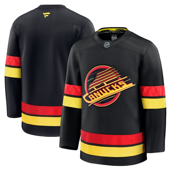 Men's Vancouver Canucks Fanatics Black Alternate Premium Jersey - Image 1
