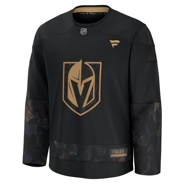 Men's Vegas Golden Knights  Fanatics Black 2024 Military Appreciation Practice Jersey - Image 3