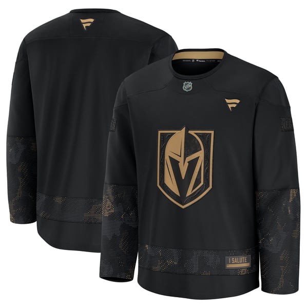 Men's Vegas Golden Knights  Fanatics Black 2024 Military Appreciation Practice Jersey - Image 1