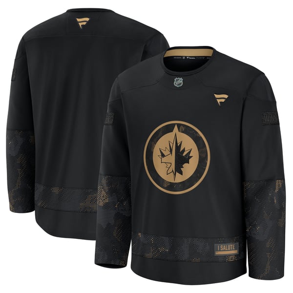 Men's Winnipeg Jets  Fanatics Black 2024 Military Appreciation Practice Jersey - Image 2