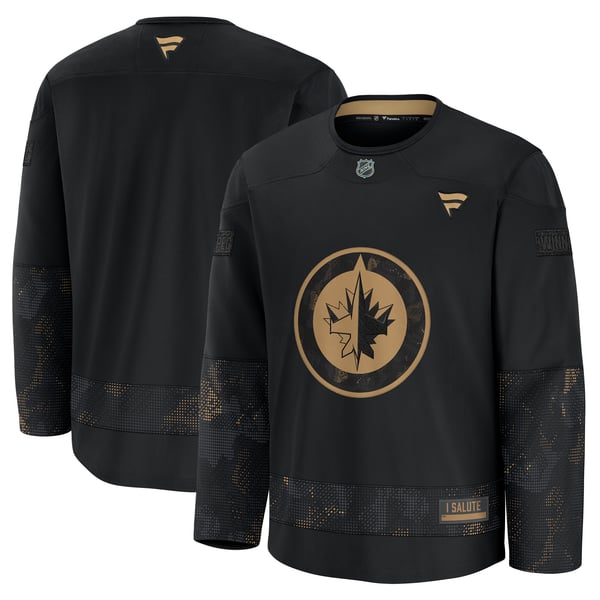 Men's Winnipeg Jets  Fanatics Black 2024 Military Appreciation Practice Jersey - Image 2