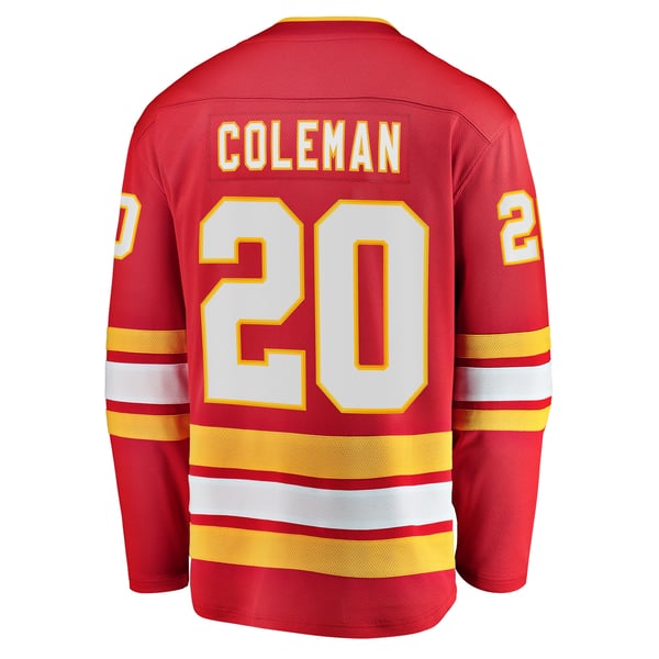 Men's Calgary Flames Blake Coleman Fanatics Red Home Breakaway Player Jersey - Image 4