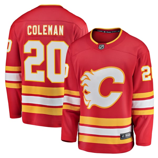 Men's Calgary Flames Blake Coleman Fanatics Red Home Breakaway Player Jersey - Image 1