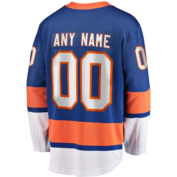 Men's New York Islanders Fanatics Blue Home Breakaway Custom Jersey - Image 4