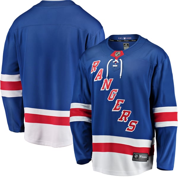 Men's New York Rangers Fanatics Blue Breakaway Home Jersey - Image 2