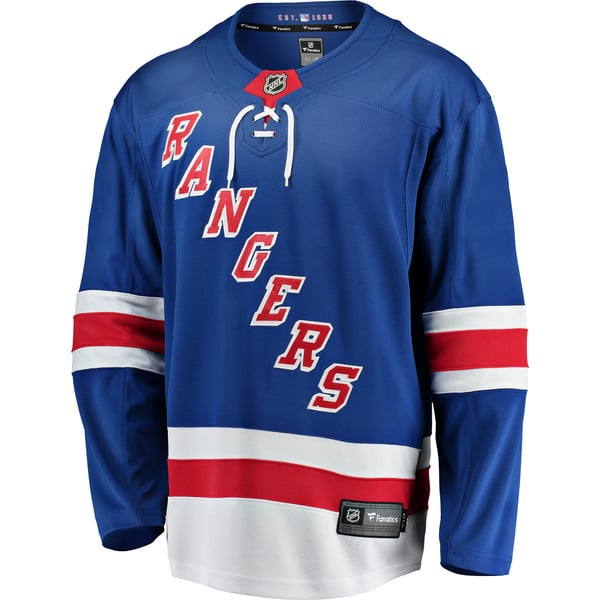 Men's New York Rangers Fanatics Blue Breakaway Home Jersey - Image 3