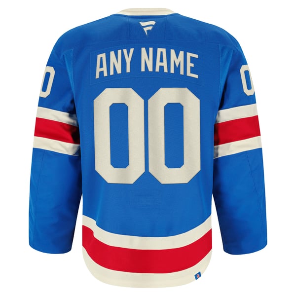 Men's New York Rangers  Fanatics Blue Centennial Authentic Pro Custom Jersey - Image 4