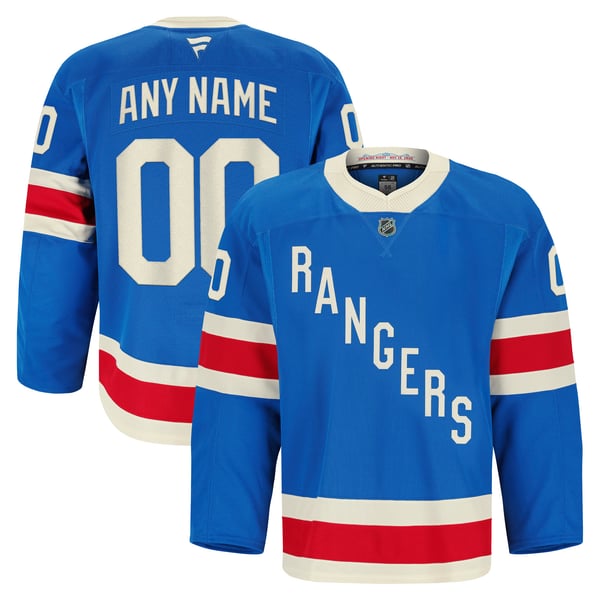 Men's New York Rangers  Fanatics Blue Centennial Authentic Pro Custom Jersey - Image 1