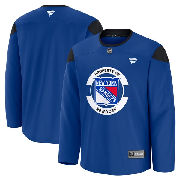 Men's New York Rangers Fanatics Blue Practice Jersey - Image 1
