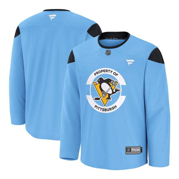 Men's Pittsburgh Penguins Fanatics Blue Practice Jersey - Image 2