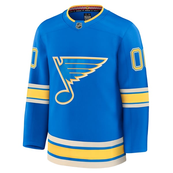 Men's St. Louis Blues Fanatics Blue Alternate Premium Custom Jersey - Image 3