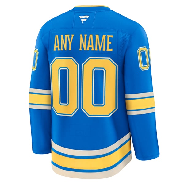 Men's St. Louis Blues Fanatics Blue Alternate Premium Custom Jersey - Image 4