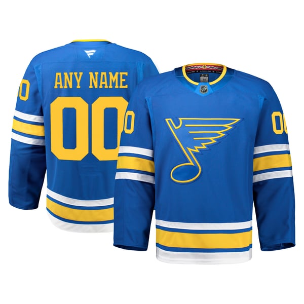 Men's St. Louis Blues Fanatics Blue Home Authentic Pro Custom Jersey - Image 2