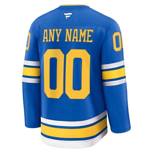Men's St. Louis Blues Fanatics Blue Home Premium Custom Jersey - Image 4