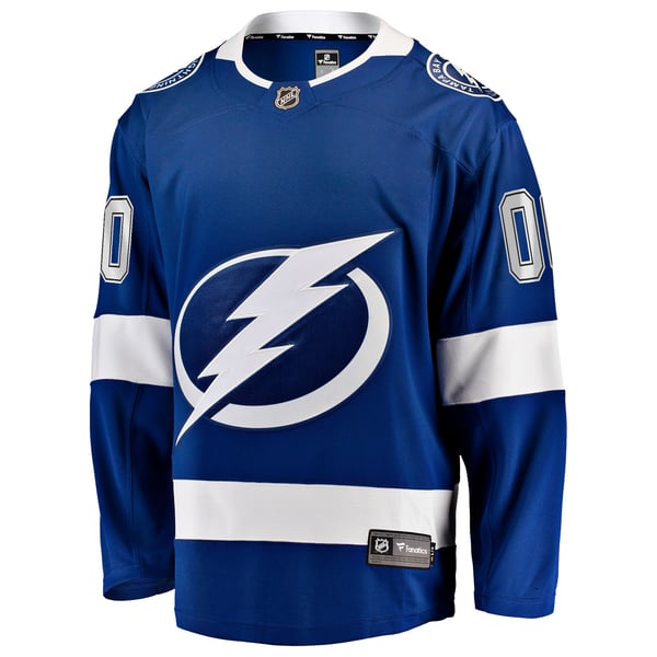 Men's Tampa Bay Lightning Fanatics Blue Home Breakaway Custom Jersey - Image 3
