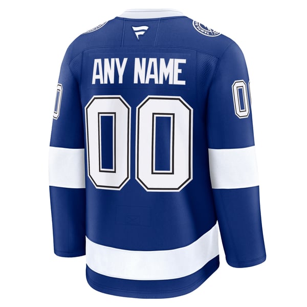 Men's Tampa Bay Lightning Fanatics Blue Home Premium Custom Jersey - Image 4