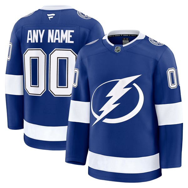 Men's Tampa Bay Lightning Fanatics Blue Home Premium Custom Jersey - Image 1