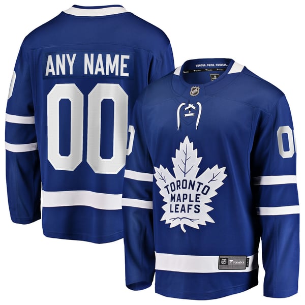 Men's Toronto Maple Leafs Fanatics Blue Home Breakaway Custom Jersey - Image 1