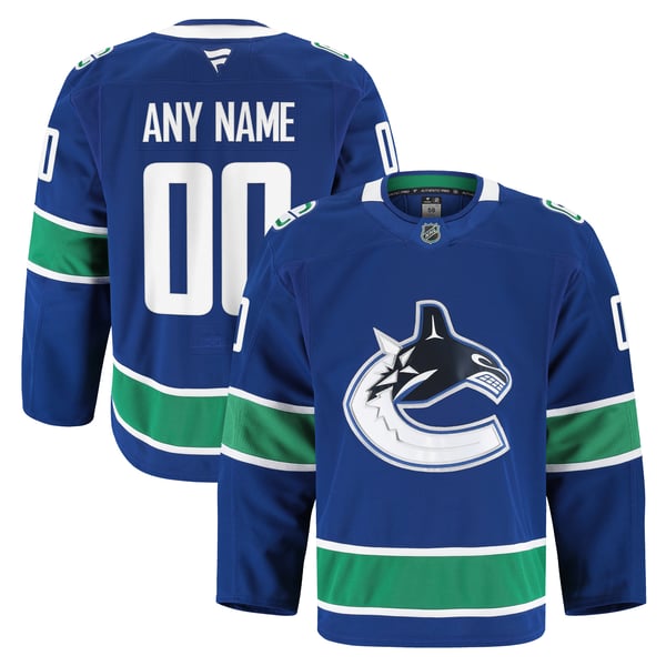 Men's Vancouver Canucks Fanatics Blue Home Authentic Pro Custom Jersey - Image 1