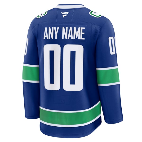 Men's Vancouver Canucks Fanatics Blue Home Premium Custom Jersey - Image 4