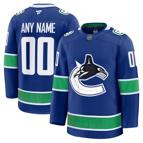 Men's Vancouver Canucks Fanatics Blue Home Premium Custom Jersey - Image 1