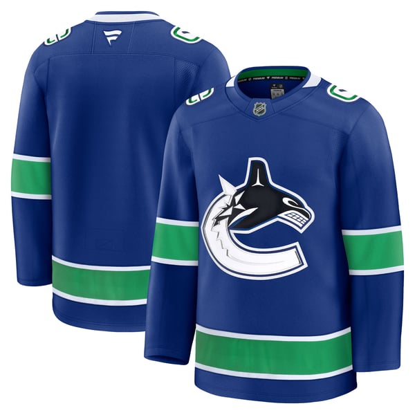 Men's Vancouver Canucks  Fanatics Blue Home Premium Jersey - Image 2