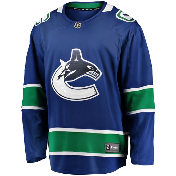 Men's Vancouver Canucks Fanatics Blue Home Team Breakaway Jersey - Image 3