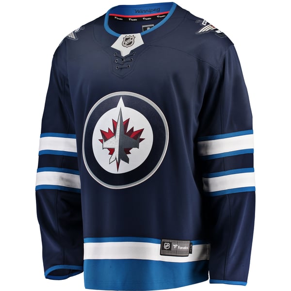 Men's Winnipeg Jets Fanatics Blue Breakaway Home Jersey - Image 3