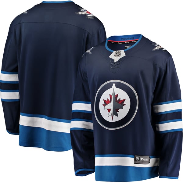 Men's Winnipeg Jets Fanatics Blue Breakaway Home Jersey - Image 1