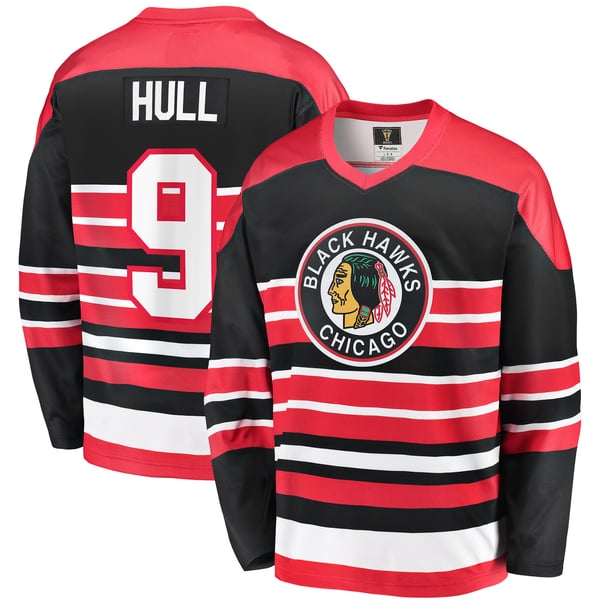 Men's Chicago Blackhawks Bobby Hull Fanatics Red Premier Breakaway Retired Player Jersey - Image 1