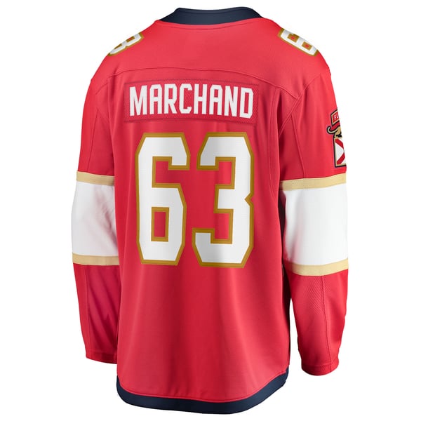 Men's Florida Panthers Brad Marchand Fanatics Red Home Breakaway Jersey - Image 4