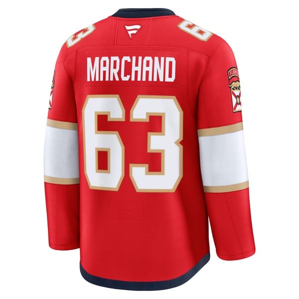 Men's Florida Panthers Brad Marchand Fanatics Red Home Premium Jersey - Image 4