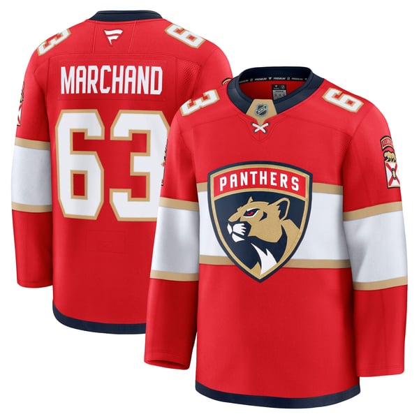 Men's Florida Panthers Brad Marchand Fanatics Red Home Premium Jersey - Image 1