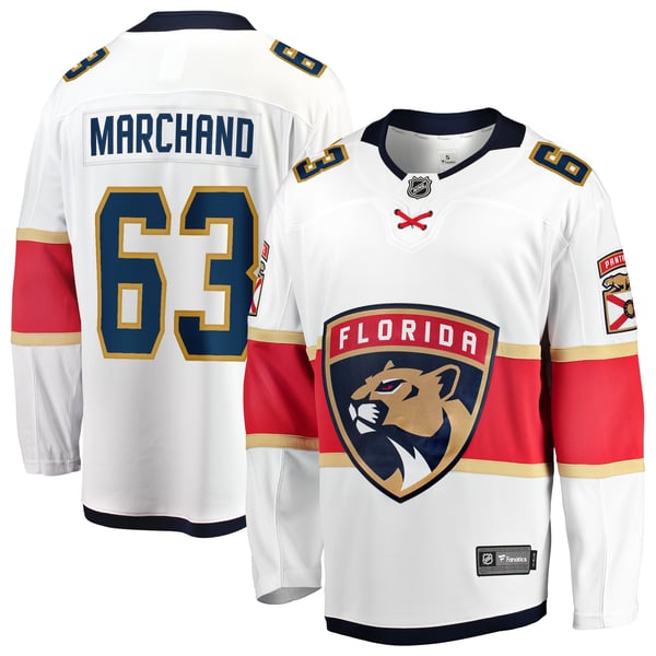 Men's Florida Panthers Brad Marchand Fanatics White Away Breakaway Jersey - Image 2