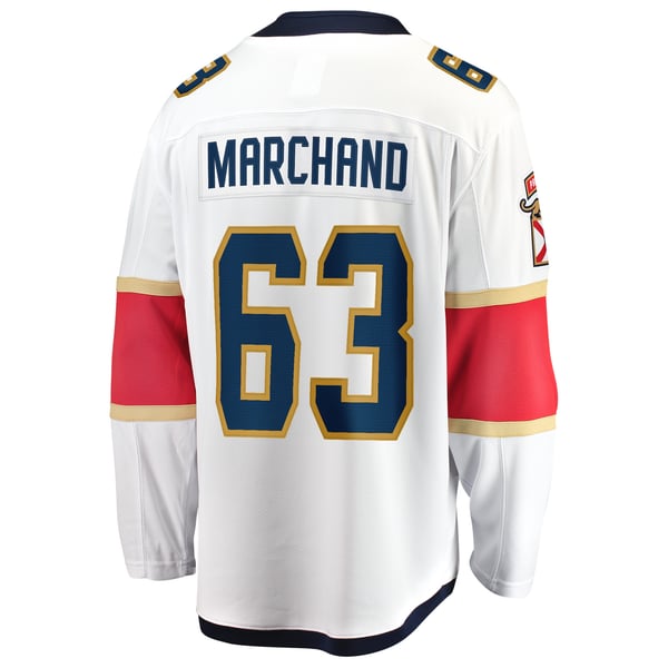 Men's Florida Panthers Brad Marchand Fanatics White Away Breakaway Jersey - Image 4