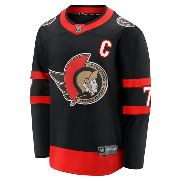 Men's Ottawa Senators Brady Tkachuk Fanatics Black Home Breakaway Jersey - Image 3