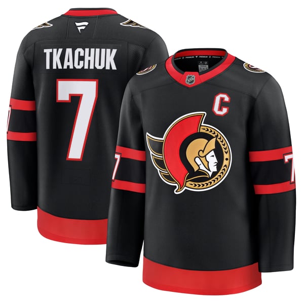 Men's Ottawa Senators Brady Tkachuk Fanatics Black Home Premium Jersey - Image 2