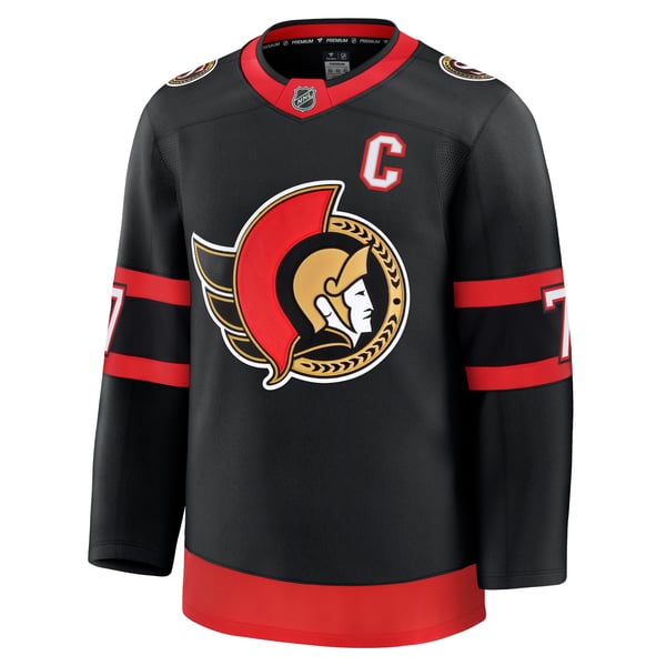 Men's Ottawa Senators Brady Tkachuk Fanatics Black Home Premium Jersey - Image 3